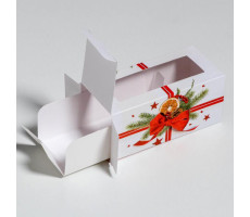 Коробочка для макарун "Подарок" 12х5,5х5,5см